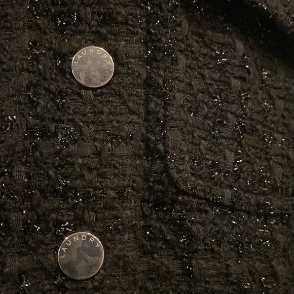 NWOT LAUNDRY BY SHELLI SEGAL WOMEN’S SINGLE-BREASTED SKIRTED TWEED COAT. - Picture 9 of 16